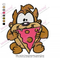 Baby Taz Eat Cheese Embroidery Design 02